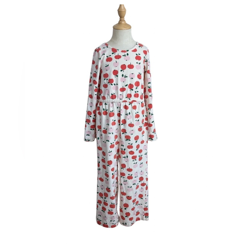 Hanna Andersson Apple Of My Eye Long Sleeve Jumpsuit 6-7Y